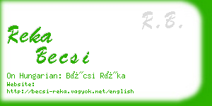 reka becsi business card